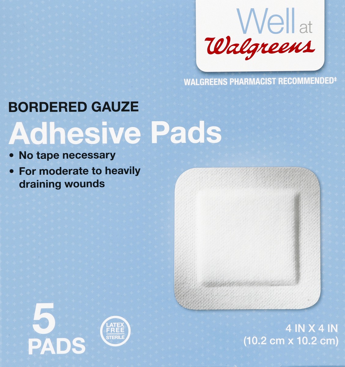 slide 3 of 4, Walgreens Adhesive Gauze Pads, 5 ct