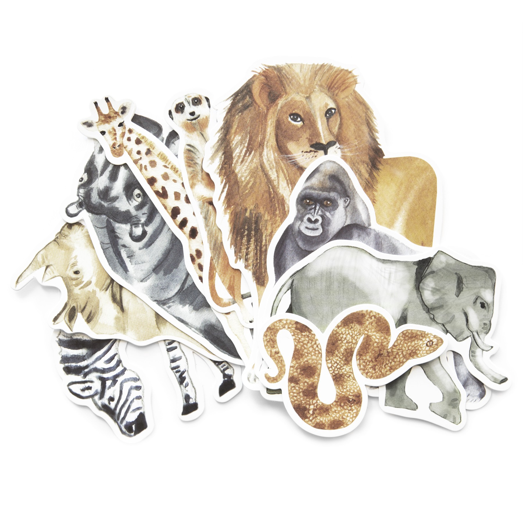 slide 4 of 4, Safari Die Cut Stickers By Recollections, 4 in x 5.98 in