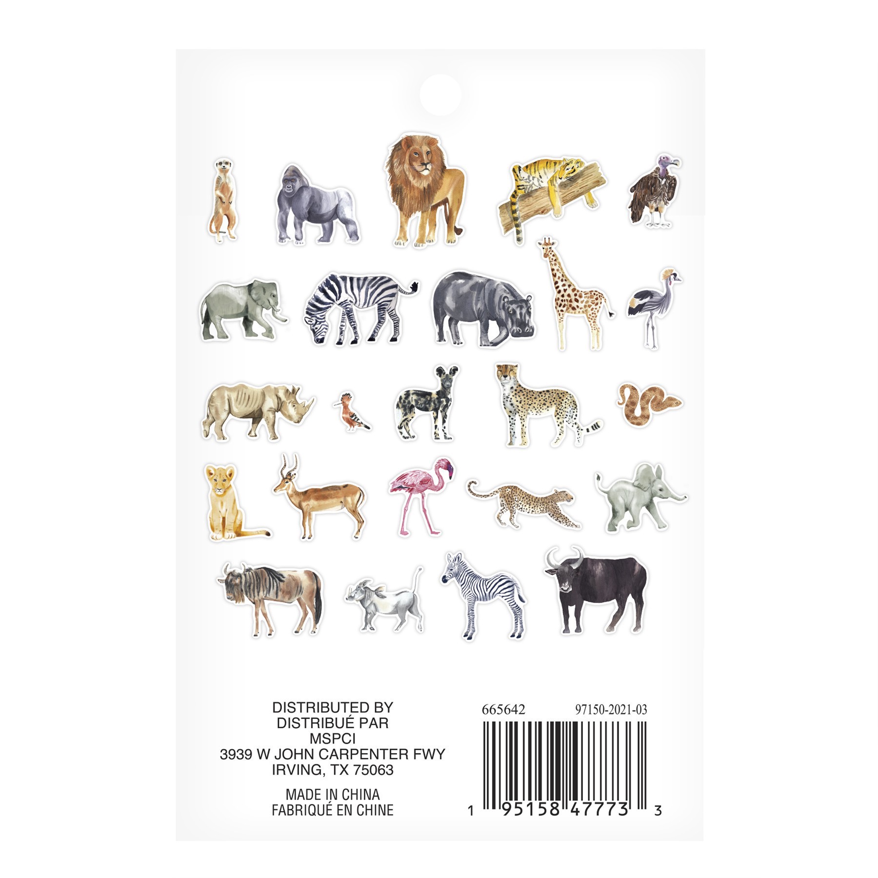 slide 2 of 4, Safari Die Cut Stickers By Recollections, 4 in x 5.98 in