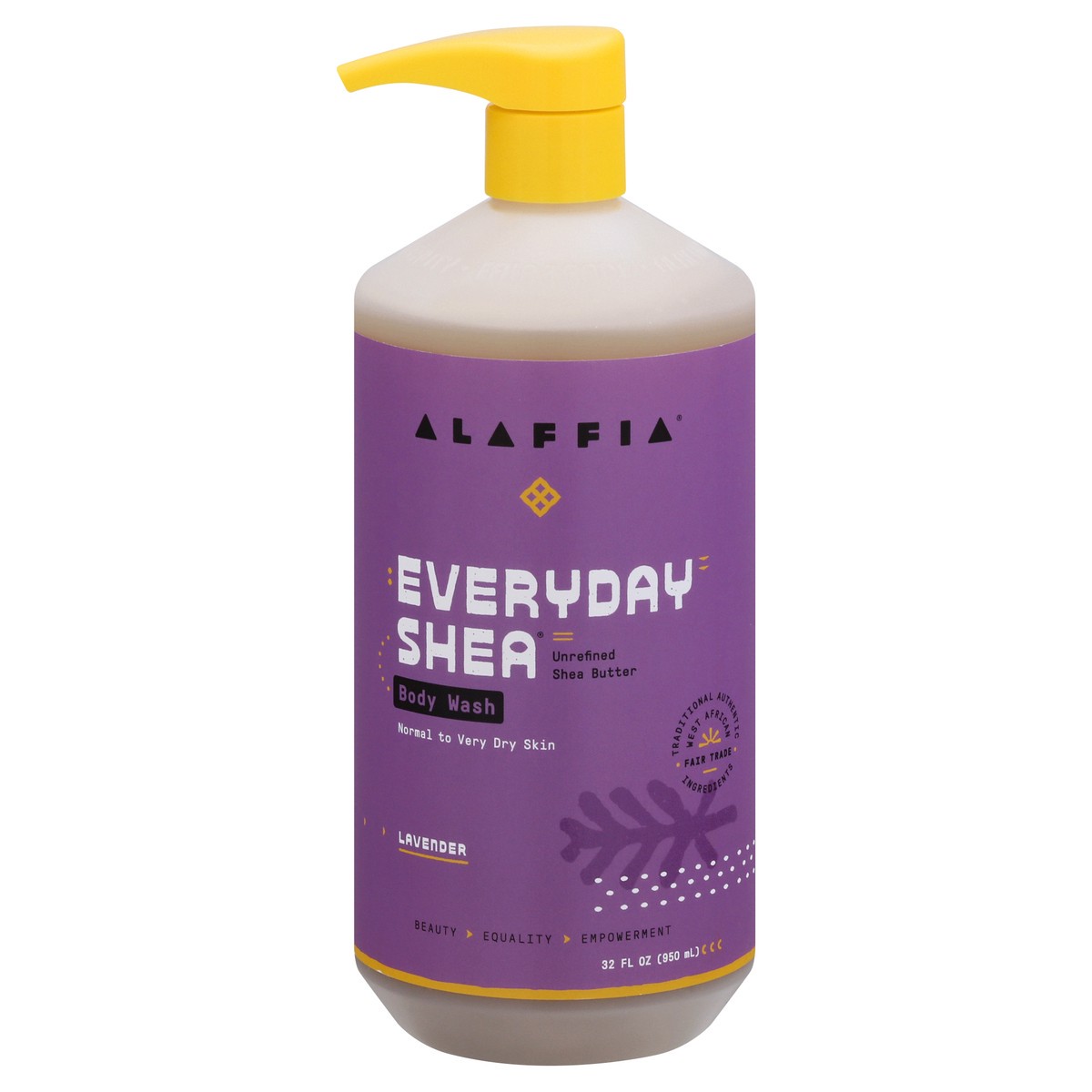 slide 1 of 9, Alaffia Lavender Body Wash 32 oz, 32 oz