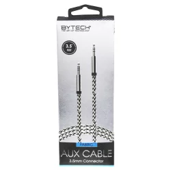 Bytech 3.5' Silver Tough Rope AUX Cable