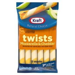 Kraft Twists String Cheese Mozzarella & Cheddar Cheese Snacks Sticks