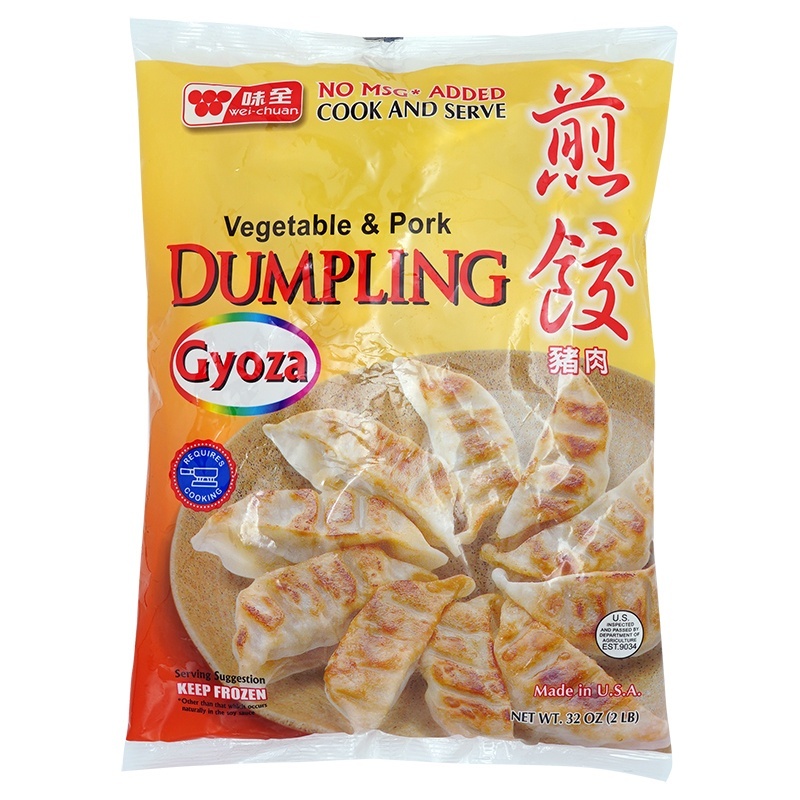 slide 1 of 1, Wei-Chuan Pre-Cooked Pork Dumplings, 31.7 oz