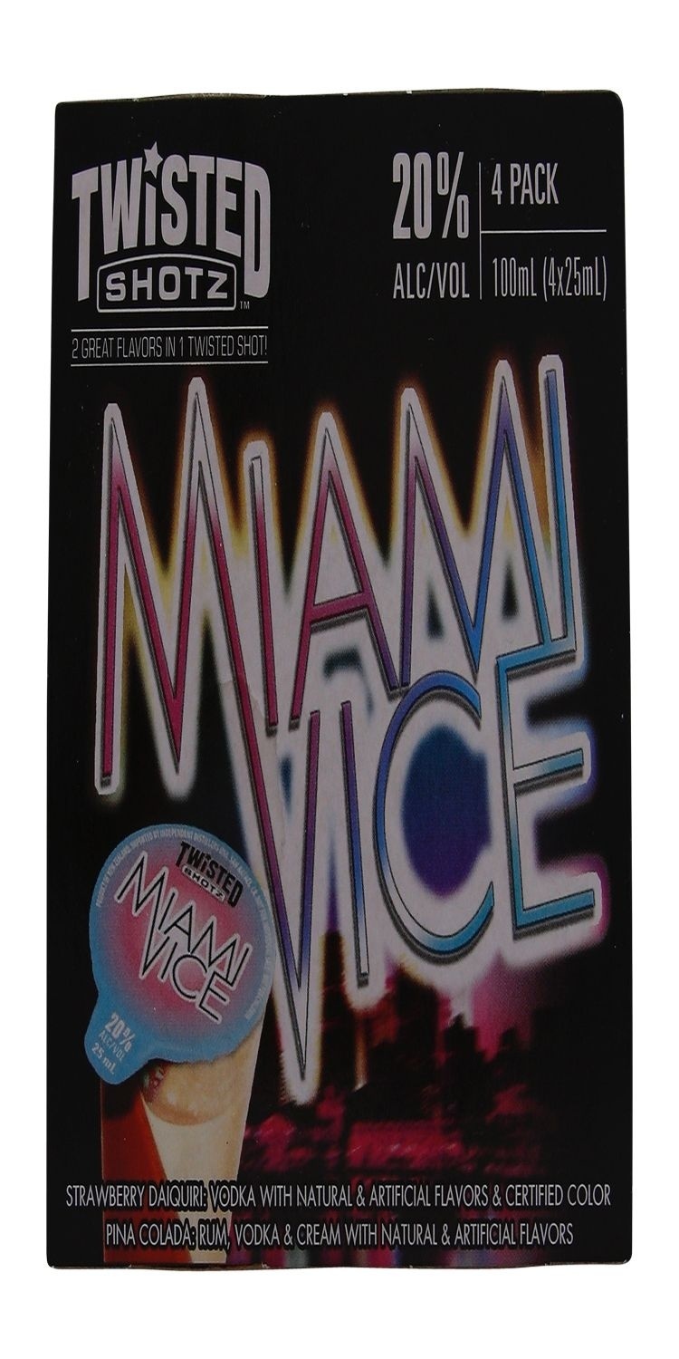 slide 1 of 1, Twisted Shotz Miami Vice, 4 ct; 25 ml