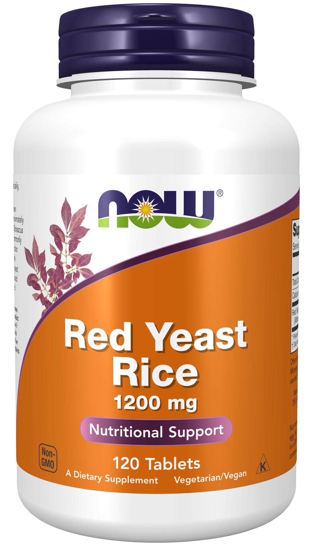 slide 1 of 4, NOW Red Yeast Rice 1200 mg - 120 Tablets, 120 ct