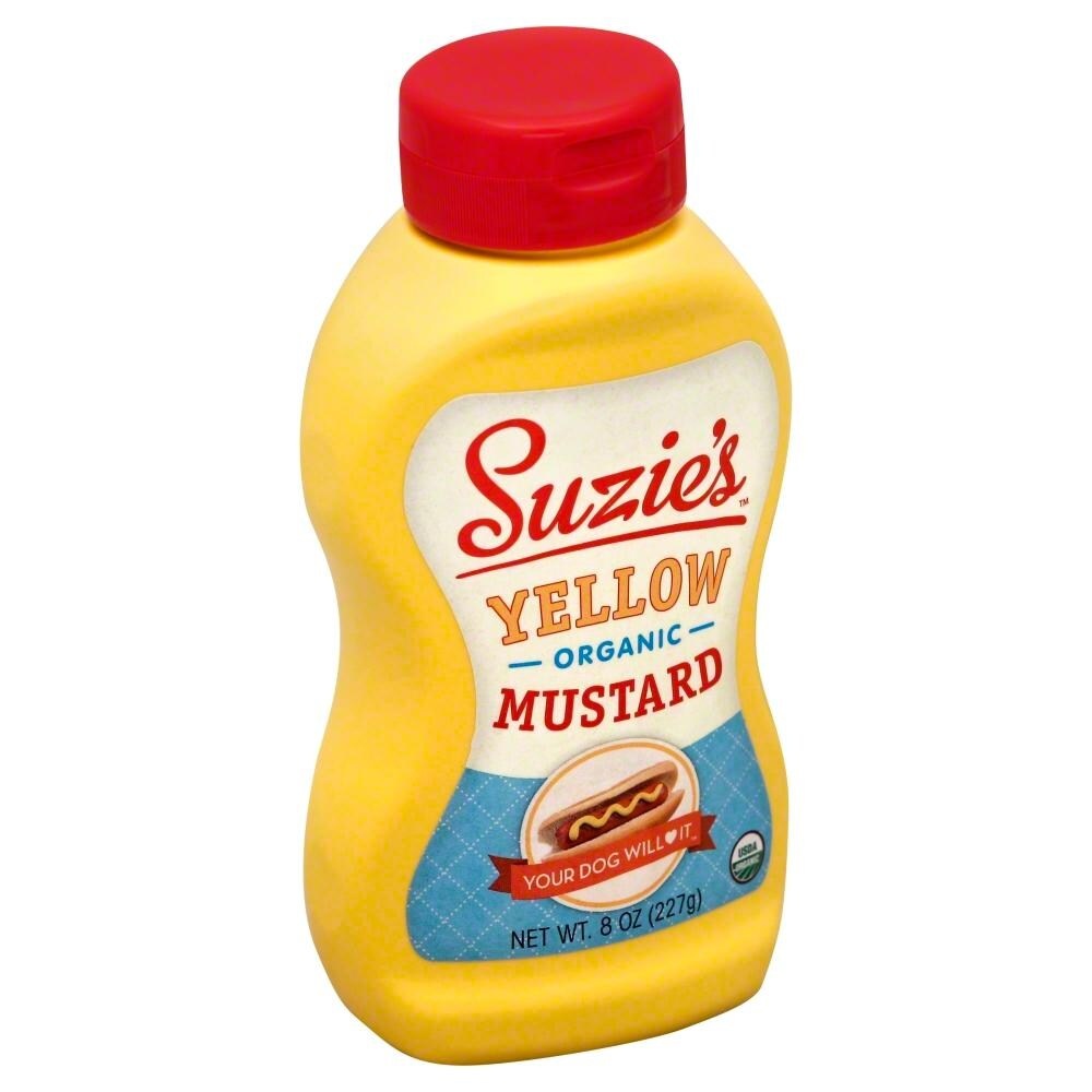 slide 1 of 1, Suzie's Organic Yellow Mustard, 8 oz
