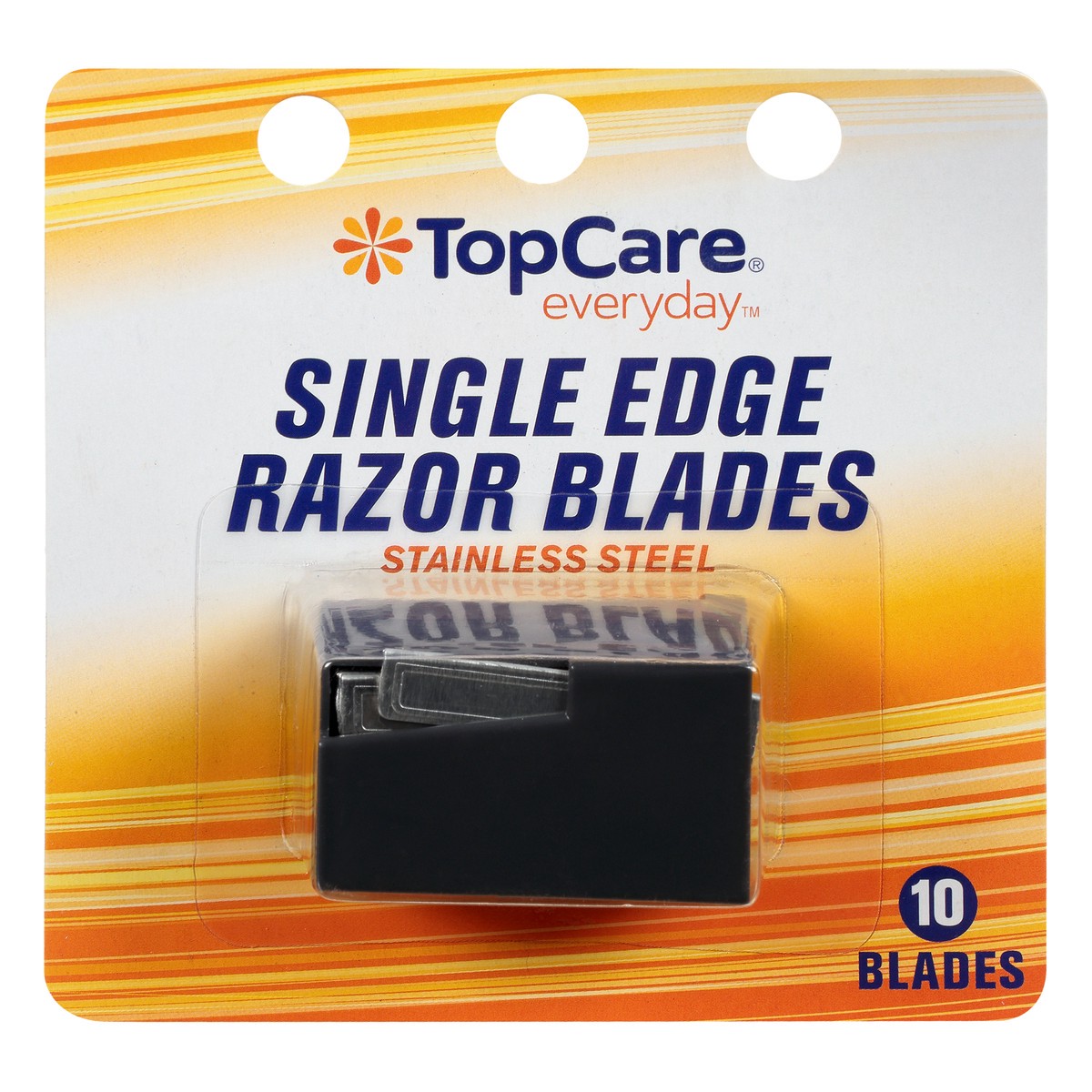 slide 1 of 8, TopCare Single Edge Razor Blades, Stainless Steel, 10 ct