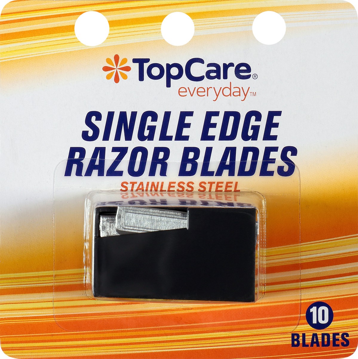 slide 7 of 8, TopCare Single Edge Razor Blades, Stainless Steel, 10 ct