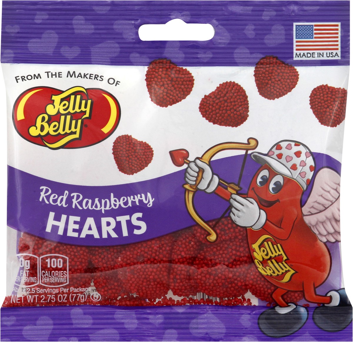 slide 7 of 8, Jelly Belly Valentine's Red Raspberry Hearts Bag, 24 ct; 2.75 oz