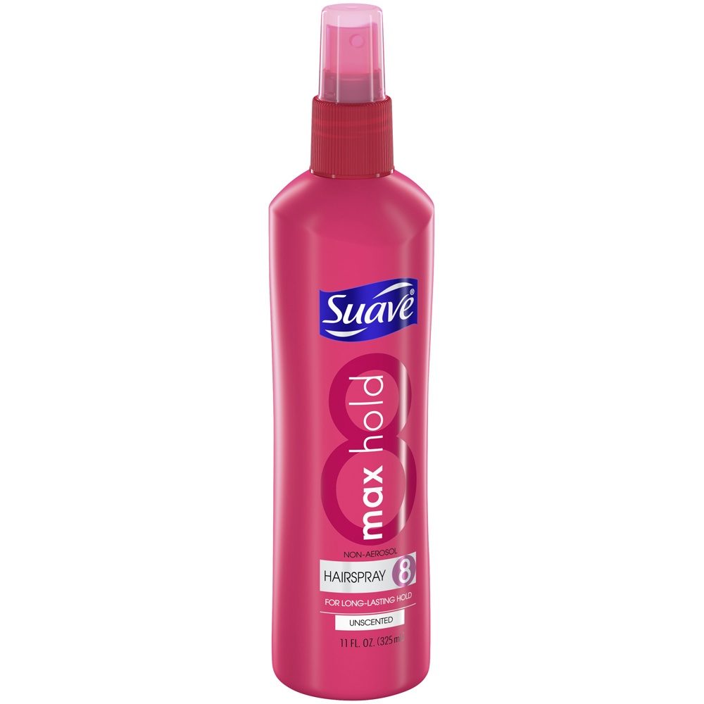 slide 5 of 7, Suave Max Hold Unscented Non-Aerosol Hairspray, 11 fl oz