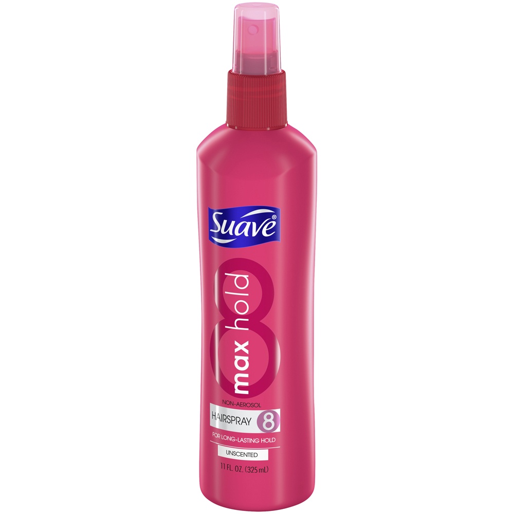 slide 6 of 7, Suave Max Hold Unscented Non-Aerosol Hairspray, 11 fl oz