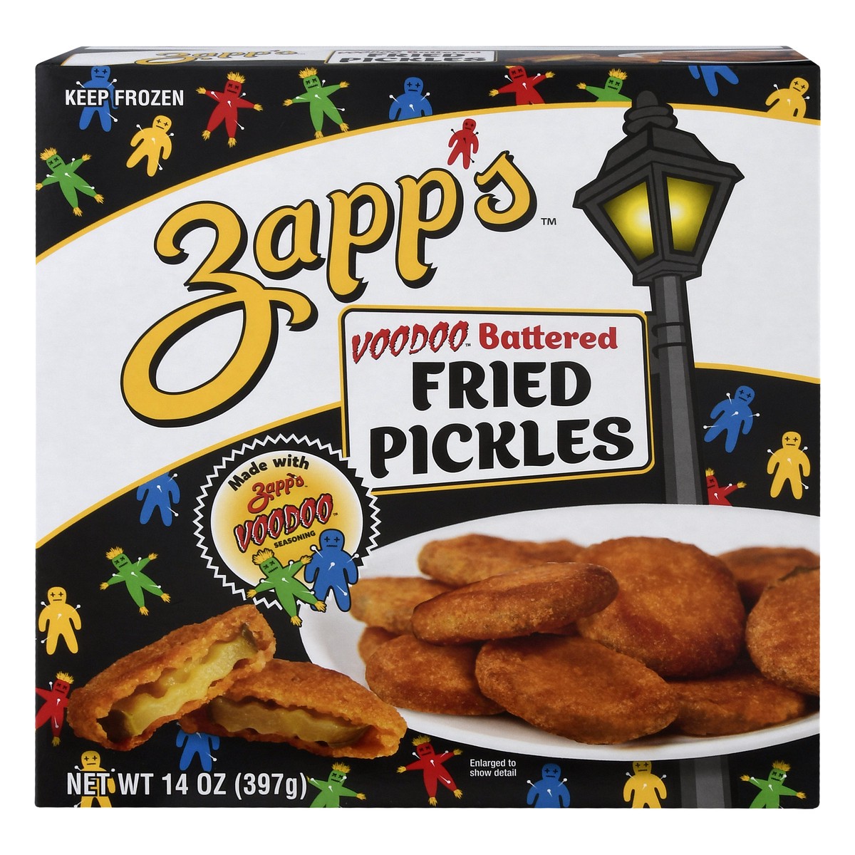 slide 1 of 13, Zapp's Voodoo Battered Fried Pickles 14 oz, 14 oz