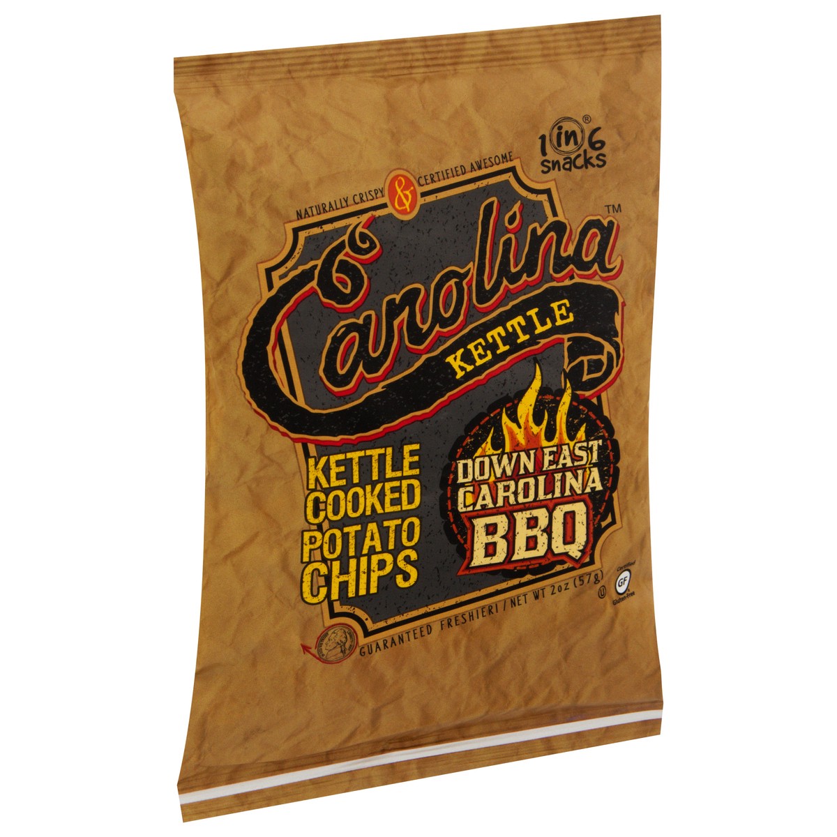 slide 3 of 9, Carolina Kettle Carolina Bbq Chips - 2 oz, 2 oz