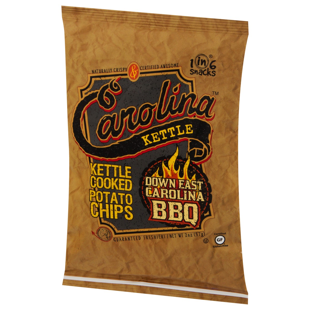 slide 4 of 9, Carolina Kettle Carolina Bbq Chips - 2 oz, 2 oz