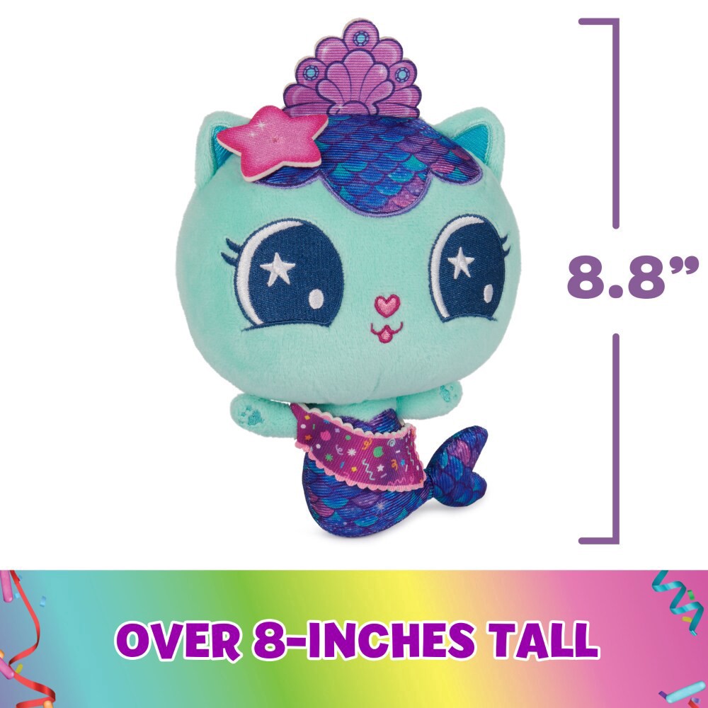 slide 6 of 6, Gabby's Dollhouse Celebration Series MerCat Purr-ific Party Plush, 1 ct