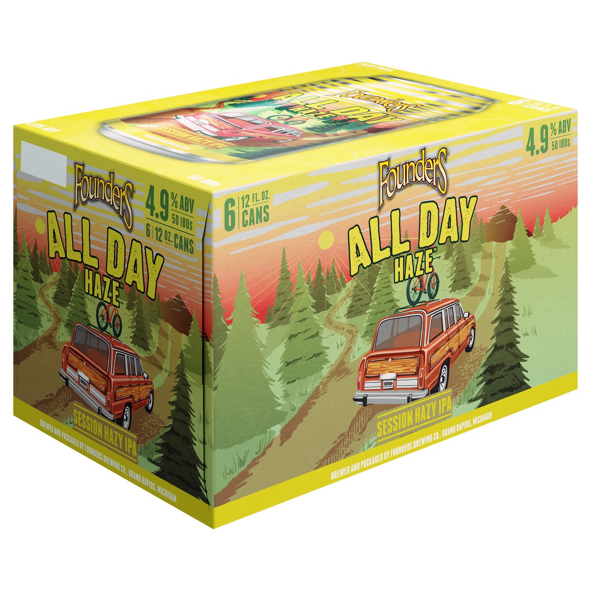 slide 3 of 9, Founders Brewing Co. Beer, Session Hazy IPA, All Day Haze, 6 ct; 12 oz