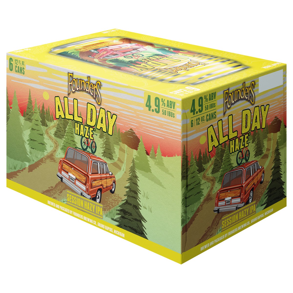 slide 7 of 9, Founders Brewing Co. Beer, Session Hazy IPA, All Day Haze, 6 ct; 12 oz