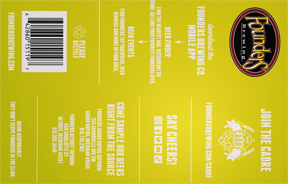 slide 2 of 9, Founders Brewing Co. Beer, Session Hazy IPA, All Day Haze, 6 ct; 12 oz