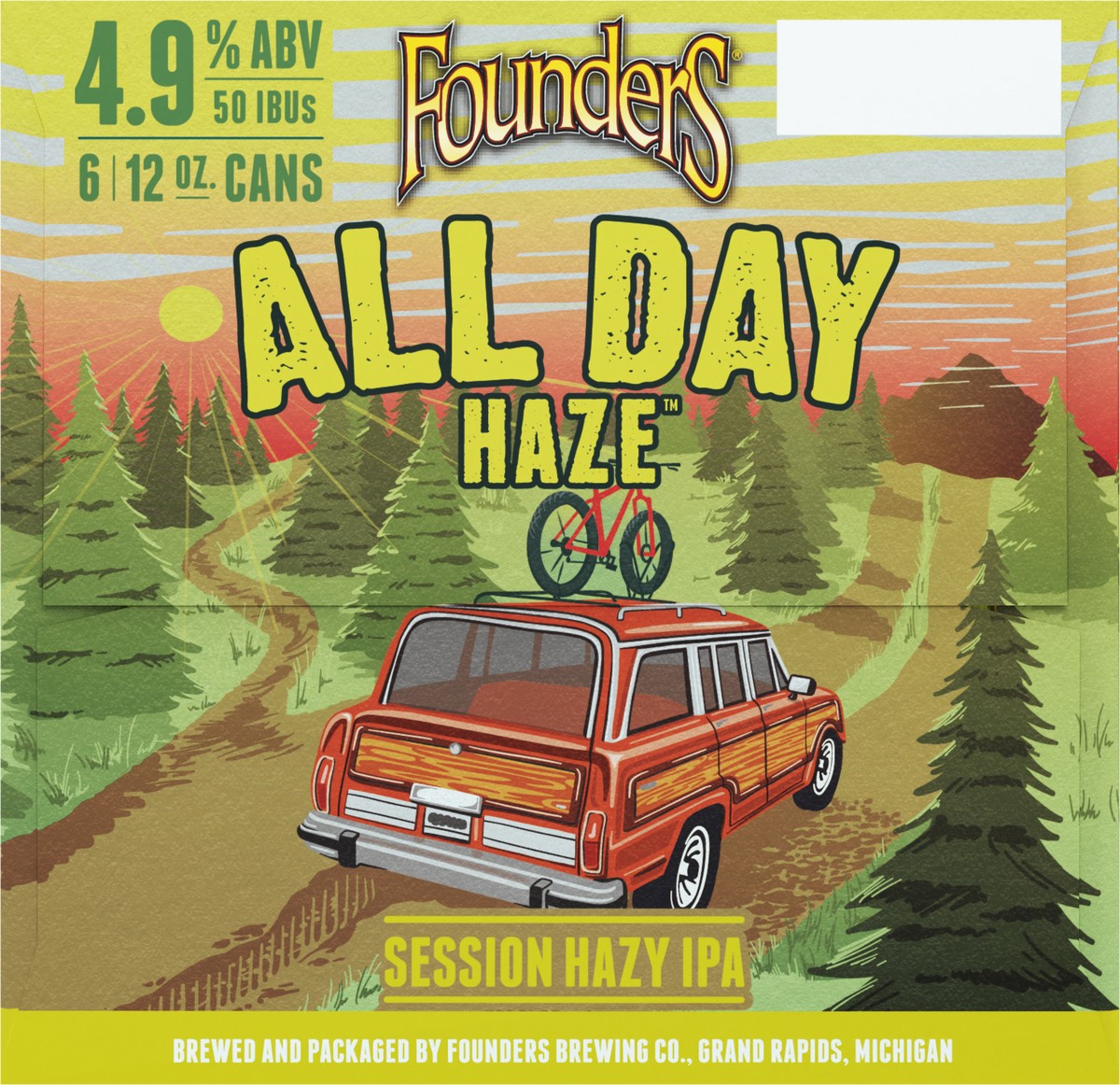 slide 8 of 9, Founders Brewing Co. Beer, Session Hazy IPA, All Day Haze, 6 ct; 12 oz
