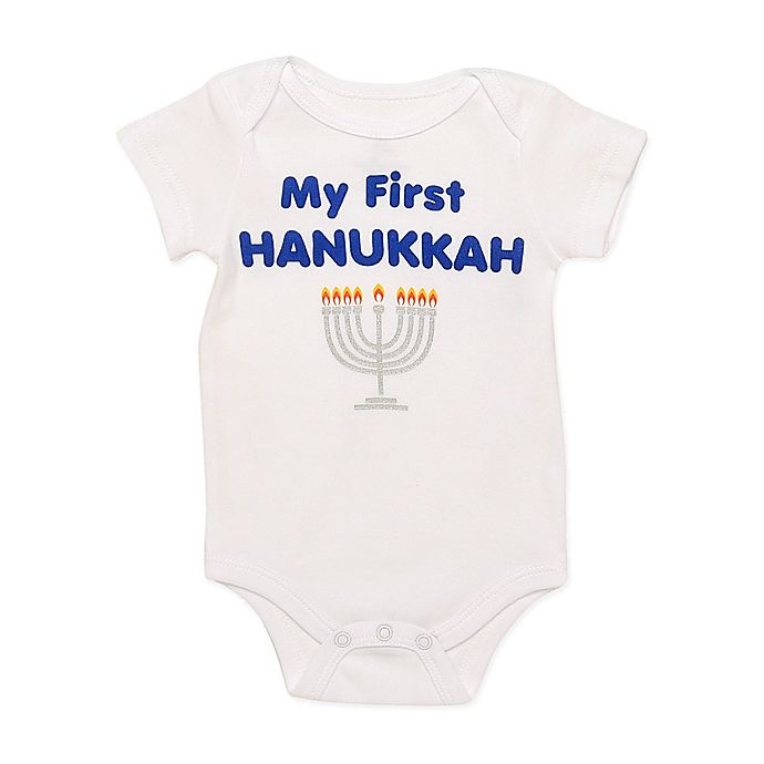 slide 1 of 1, Baby Starters Newborn Hanukkah Bodysuit - White, 1 ct