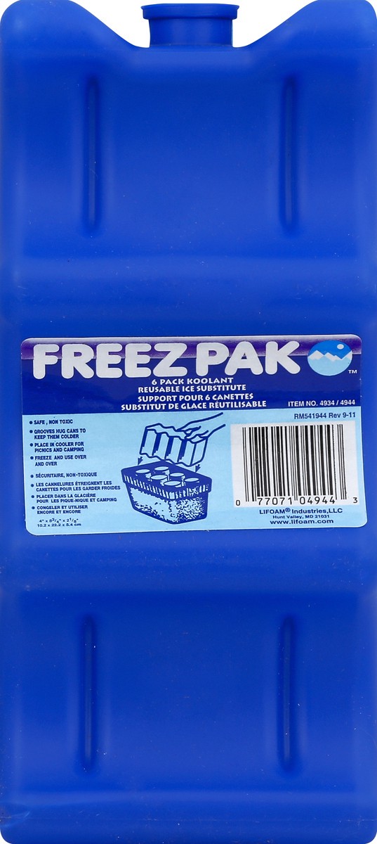 slide 4 of 4, Freez Pak Ice Substitute, Reusable, 6 Pack Koolant, 24 ct