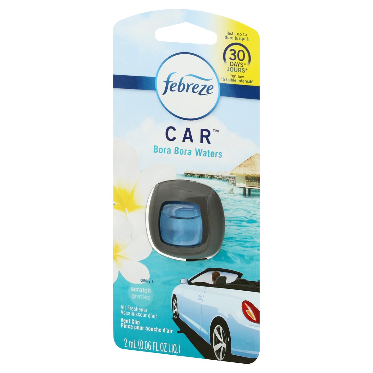 slide 3 of 9, Febreze Water Car Vent Clip Air Freshener, 0.06 fl