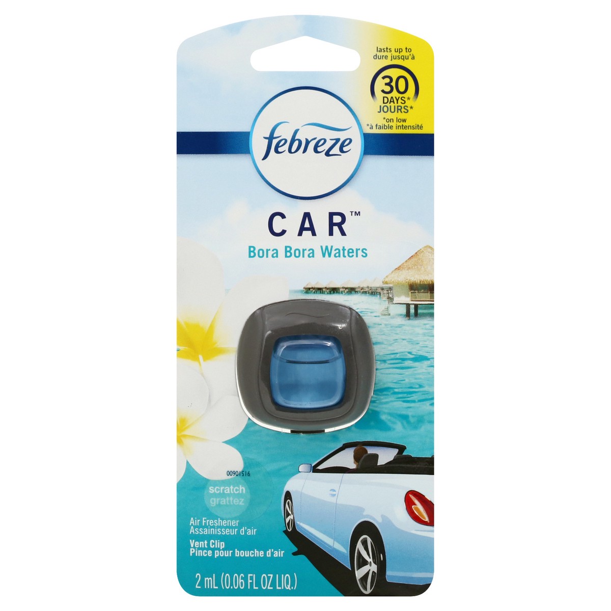 slide 1 of 9, Febreze Water Car Vent Clip Air Freshener, 0.06 fl