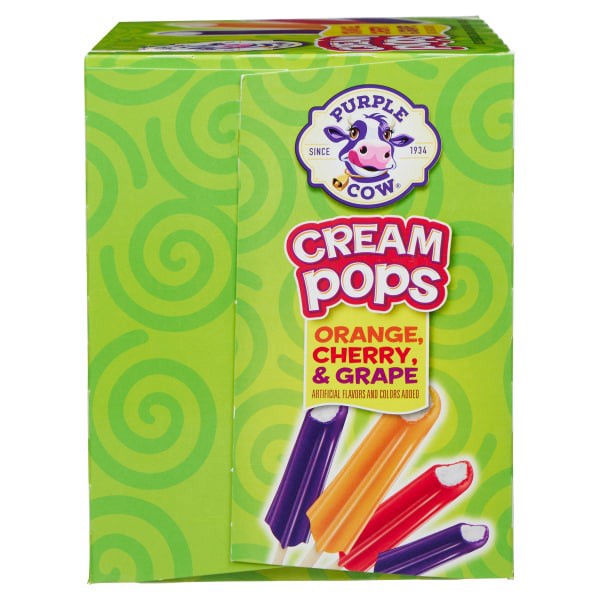 slide 12 of 29, Purple Cow Cherry, Orange & Grape Crème Pops, 20 ct