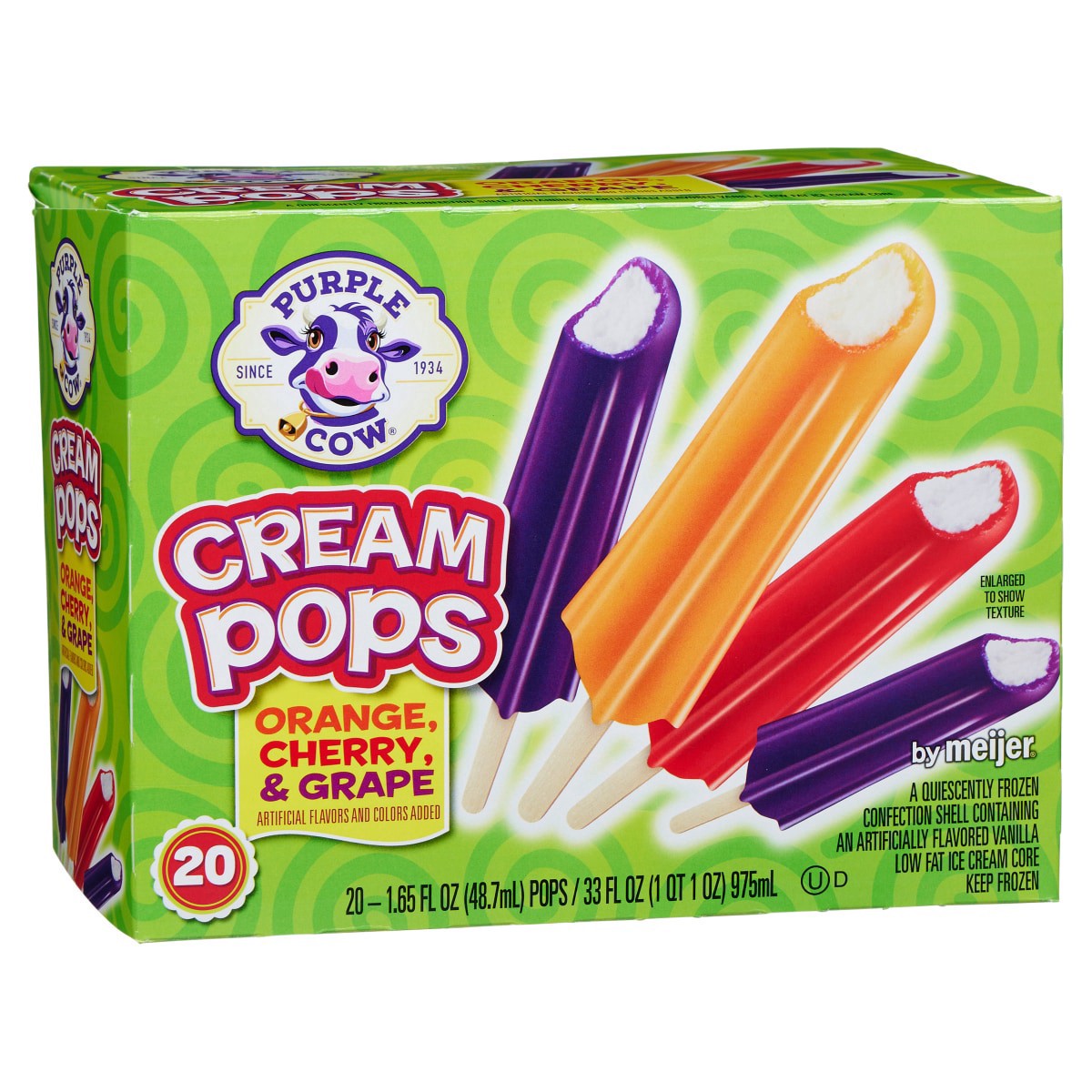 slide 26 of 29, Purple Cow Cherry, Orange & Grape Crème Pops - 20 ct, 20 ct