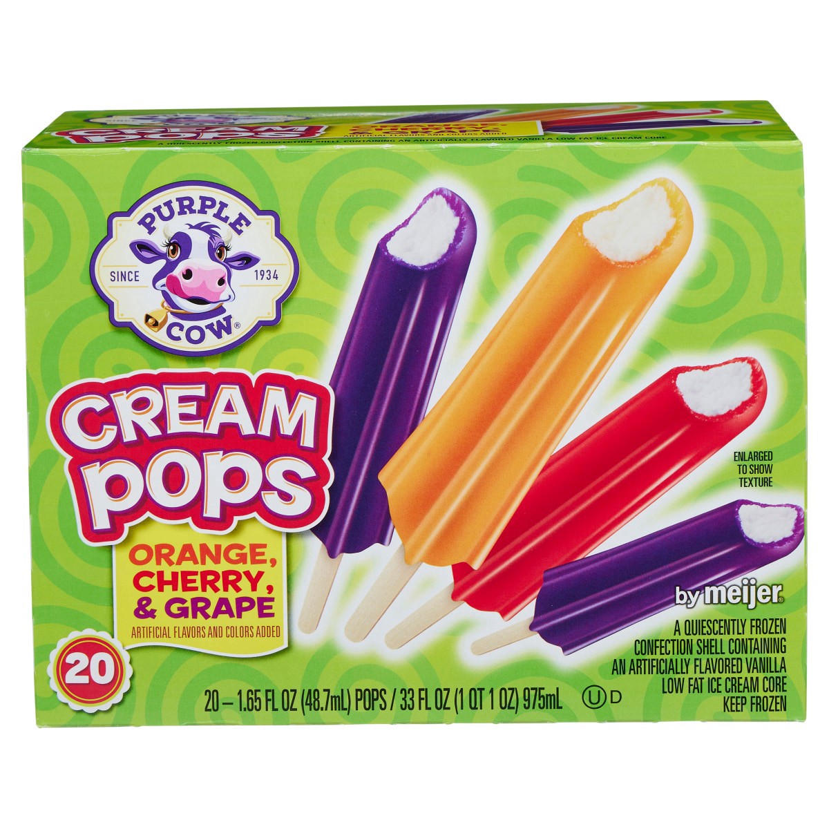 slide 1 of 29, Purple Cow Cherry, Orange & Grape Crème Pops - 20 ct, 20 ct