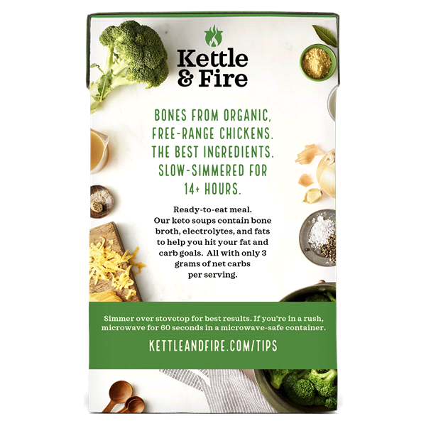 slide 3 of 9, Kettle & Fire Keto Broccoli Cheddar Bone Broth Soup 16.9 oz, 16.9 fl oz