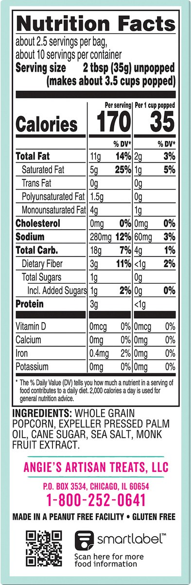 slide 6 of 7, BOOMCHICKAPOP Angie's BOOMCHICKAPOP Lightly Sweet Kettle Corn Microwave Popcorn, (4) 3.29 Fresh-Pop Bowls, 4 ct; 3.29 oz