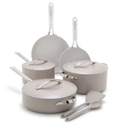 GreenPan Clay Nova Healthy Ceramic Nonstick Cookware Set in Clay 10 Pieces 1 ea