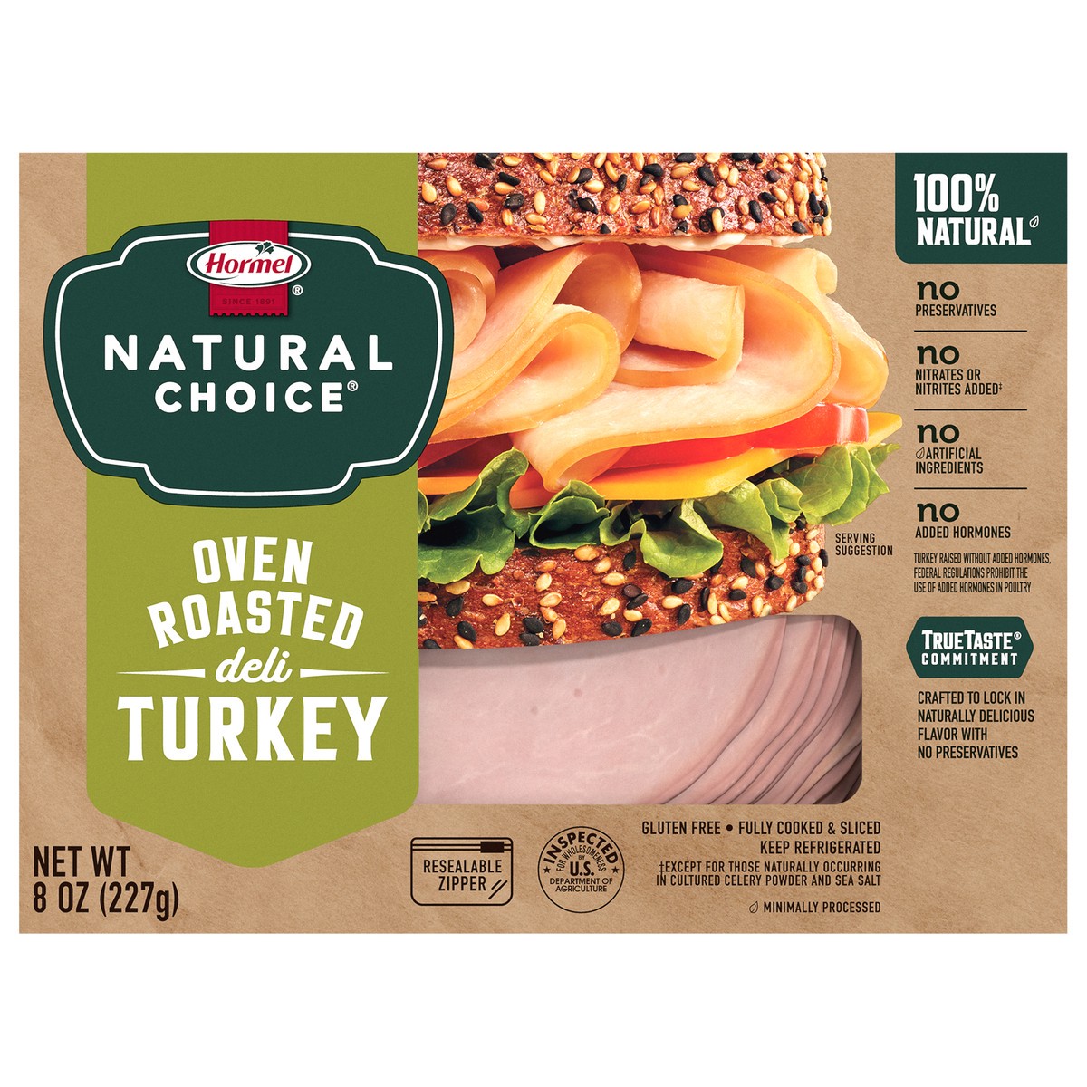 slide 1 of 10, HORMEL NATURAL CHOICE Oven Roasted Deli Turkey, 8 oz