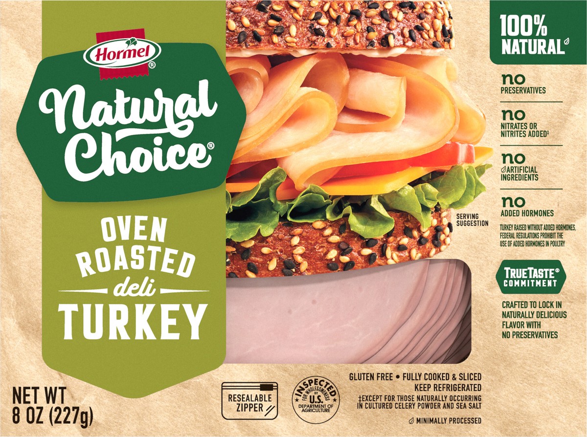 slide 10 of 10, HORMEL NATURAL CHOICE Oven Roasted Deli Turkey, 8 oz