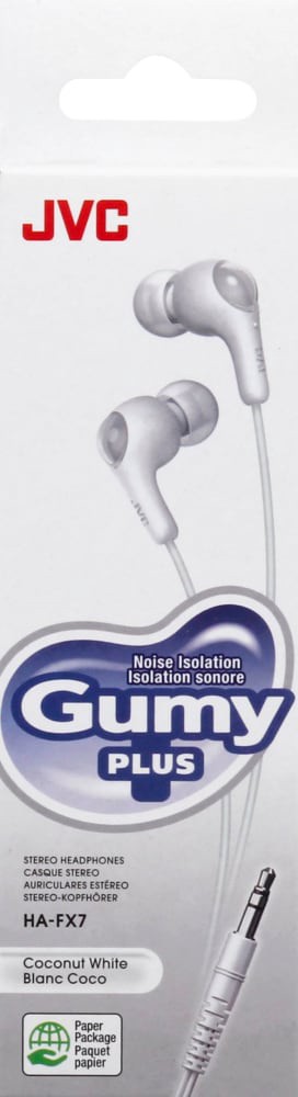 slide 1 of 6, JVC Stereo Headphones, Coconut White, 1 ct