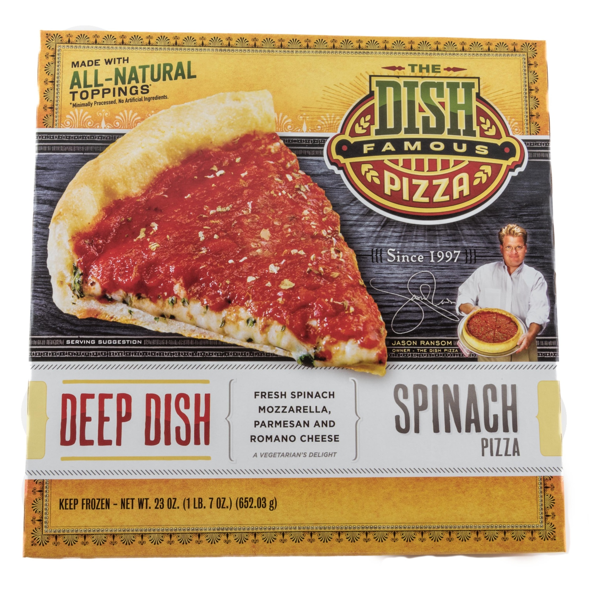 slide 1 of 1, The Dish Pizza The Dish Deep Dish Spinach Pizza, 23 oz