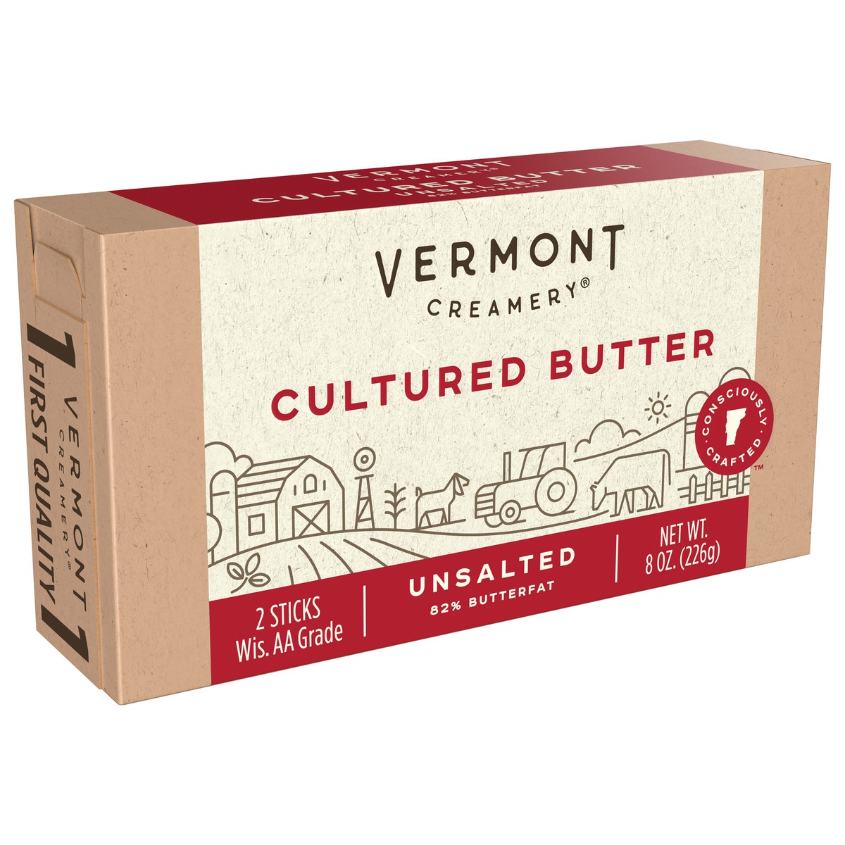 slide 9 of 11, Vermont Creamery Cultured Unsalted Butter 2 Sticks, 2 ct