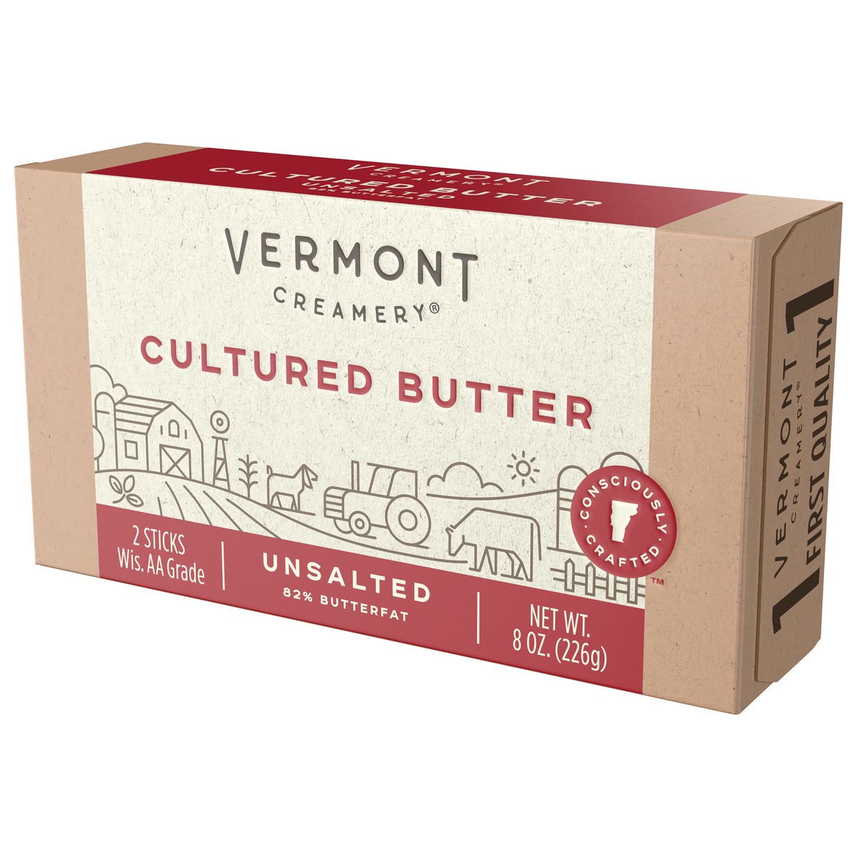 slide 2 of 11, Vermont Creamery Cultured Unsalted Butter 2 Sticks, 2 ct