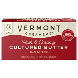 Vermont Creamery Cultured Unsalted Butter 2 Sticks