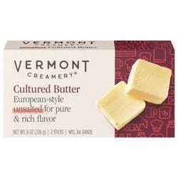 Vermont Creamery Cultured Unsalted Butter 2 Sticks - 2 ct