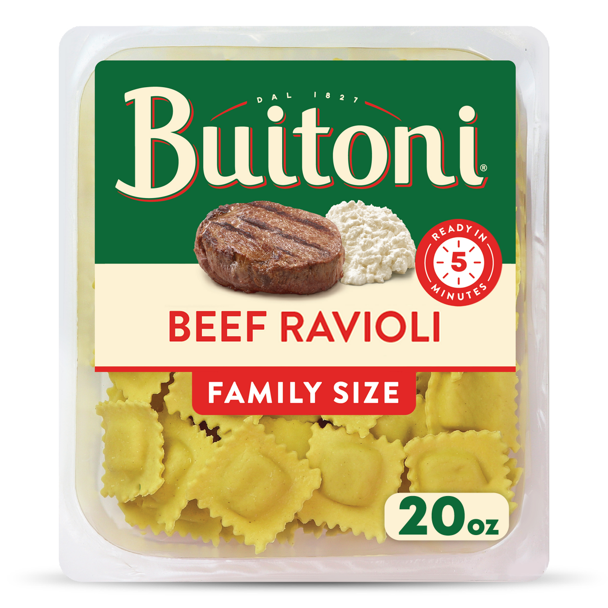 slide 1 of 25, Buitoni Beef Ravioli, Refrigerated Pasta, 20 oz