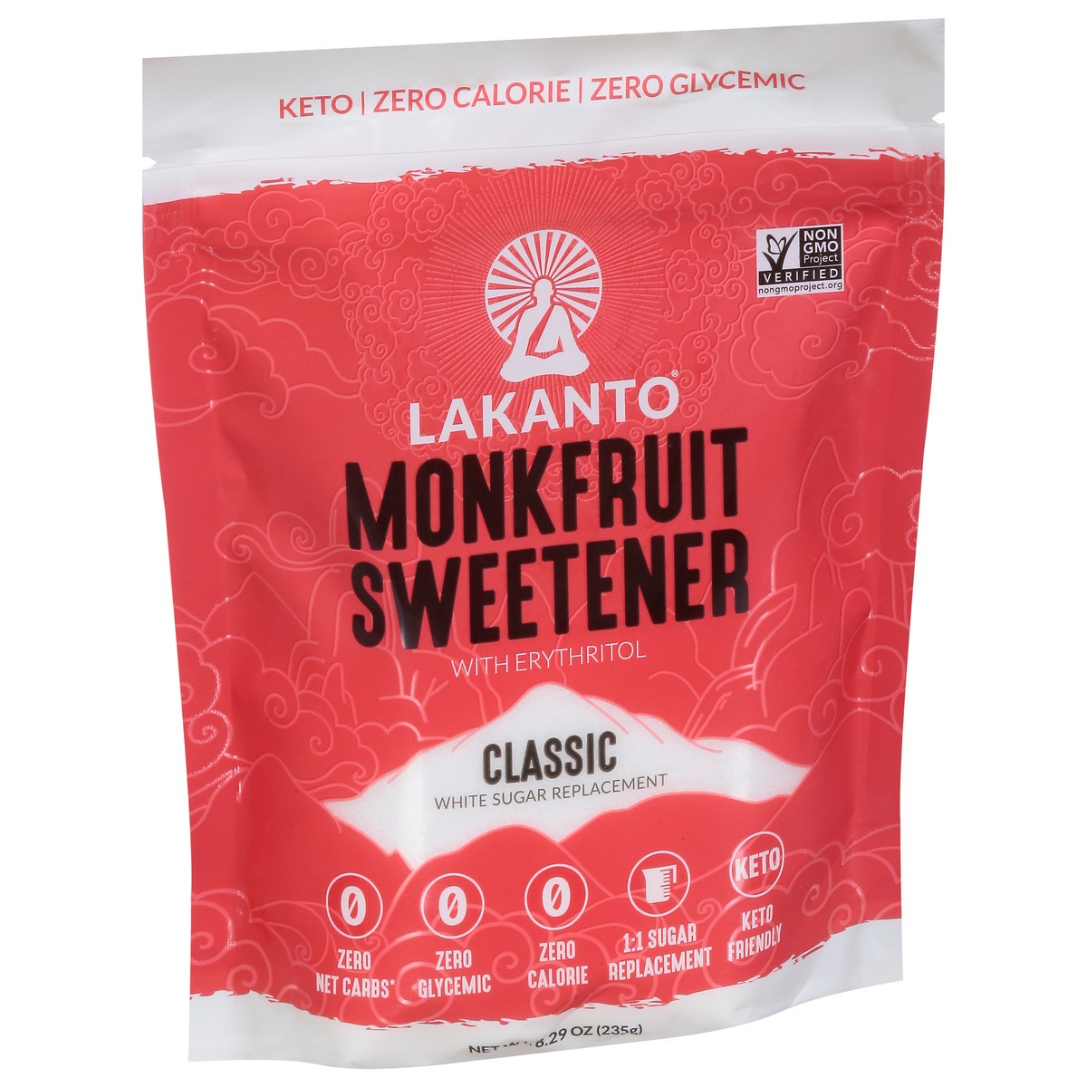 slide 2 of 9, Lakanto Classic Monkfruit Sweetener White Sugar Replacement with Erythritol 8.29 oz, 8.29 oz