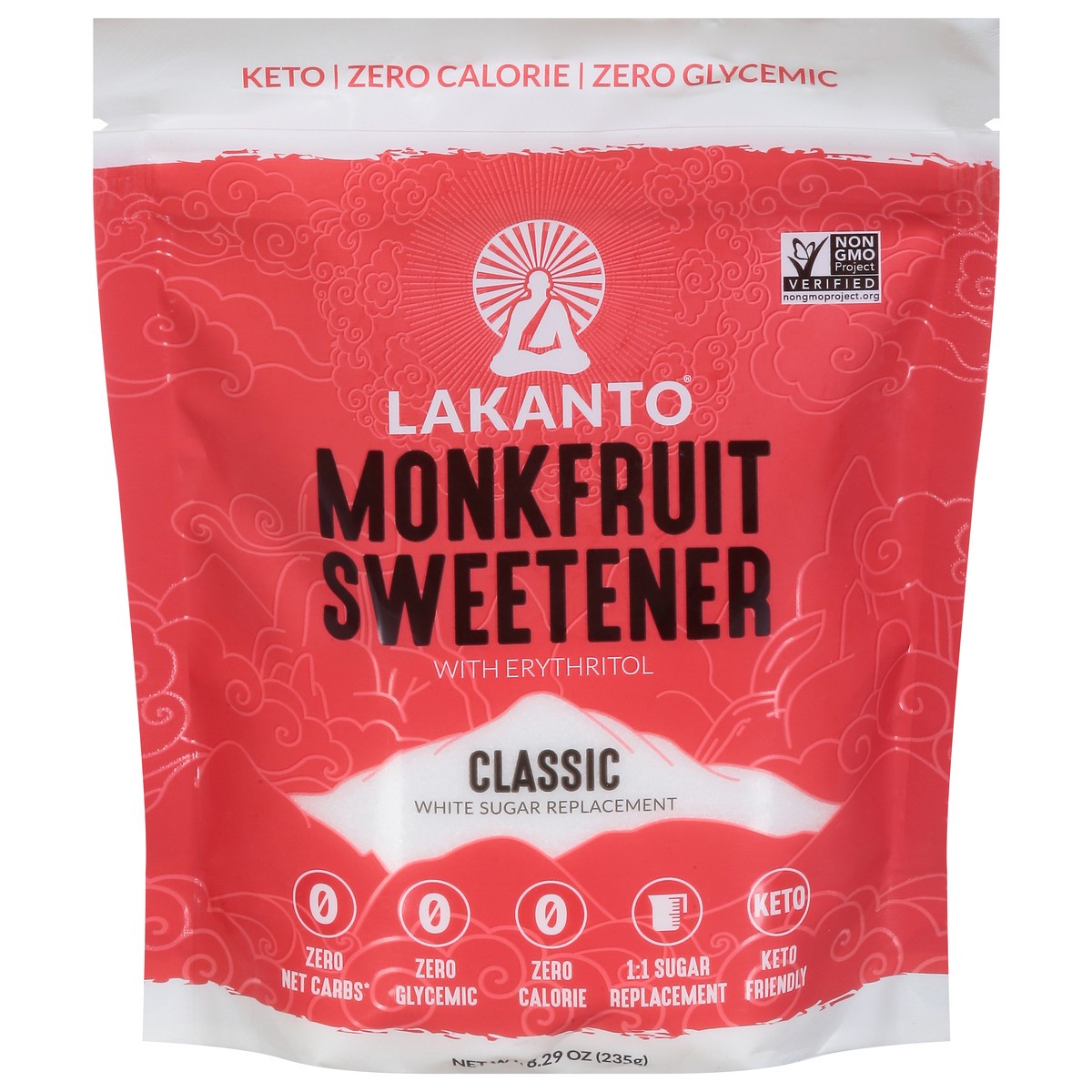 slide 1 of 9, Lakanto Classic Monkfruit Sweetener White Sugar Replacement with Erythritol 8.29 oz, 8.29 oz