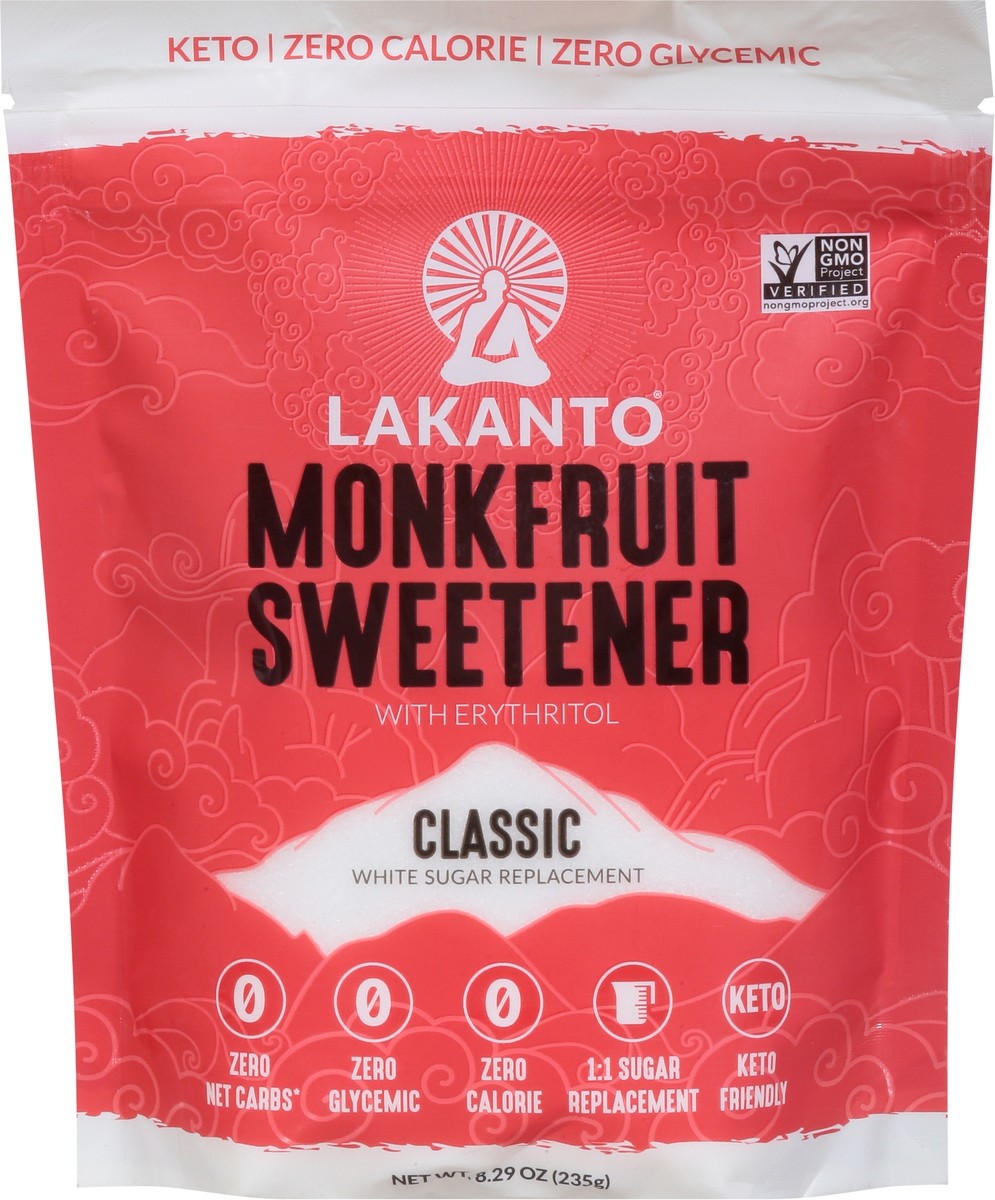 slide 6 of 9, Lakanto Classic Monkfruit Sweetener White Sugar Replacement with Erythritol 8.29 oz, 8.29 oz