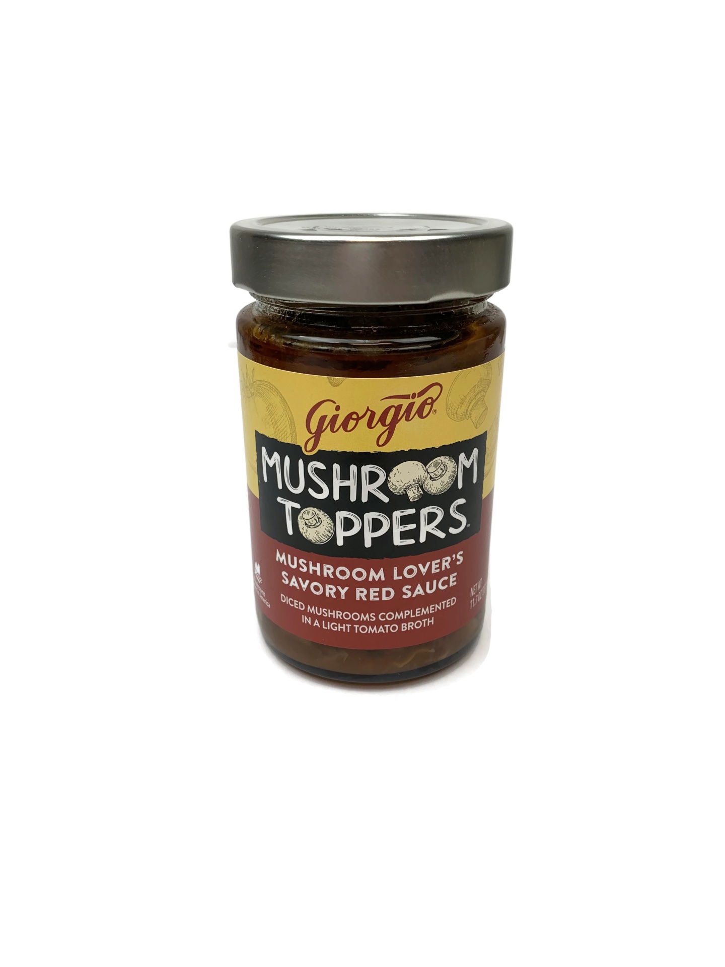 slide 1 of 1, Giorgio Mushroom Toppers Savory Red Sauce, 11.7 oz