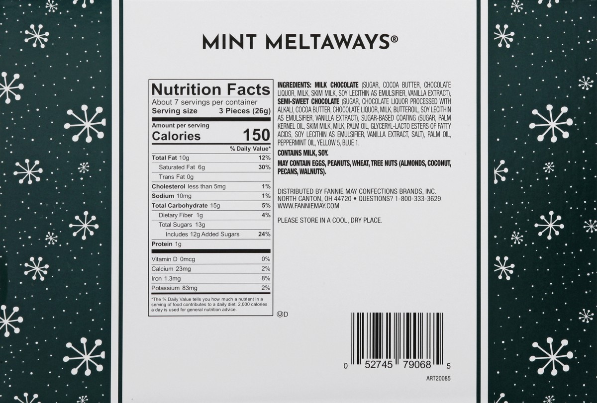 slide 6 of 12, Fannie May Mint Meltaways 6.5 oz, 6.5 oz