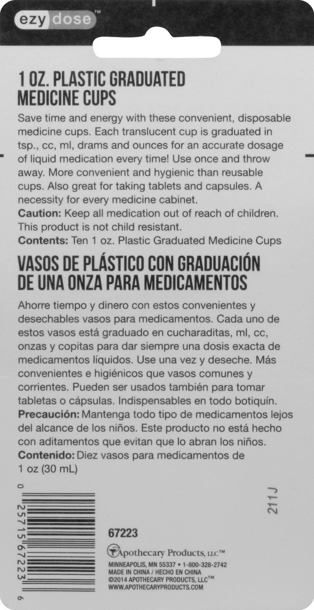 slide 4 of 5, EZY Dose Medicine Cups 10 ea,