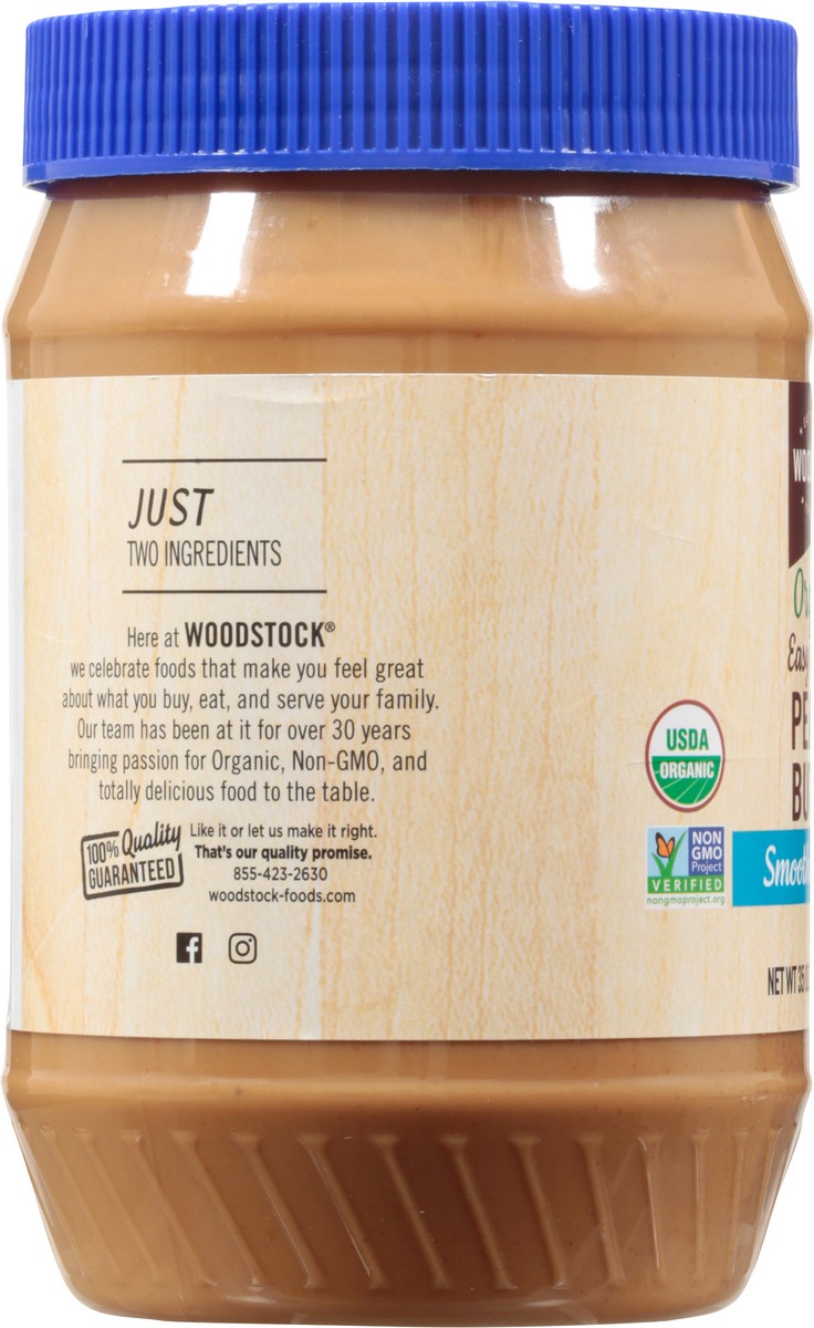 slide 4 of 9, Woodstock Easy Spread Organic Smooth & Salted Peanut Butter 35 oz, 35 oz