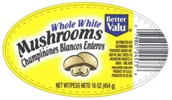 Fresh Whole White Mushrooms